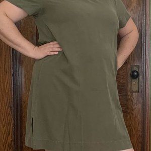 XL Raw Silk "The Staple Dress" in Olive by Jamie + the Jones